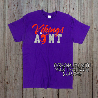 custom volleyball aunt shirt