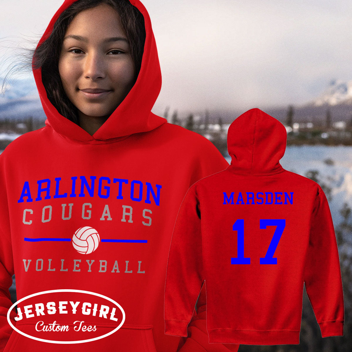 custom volleyball team hoodies