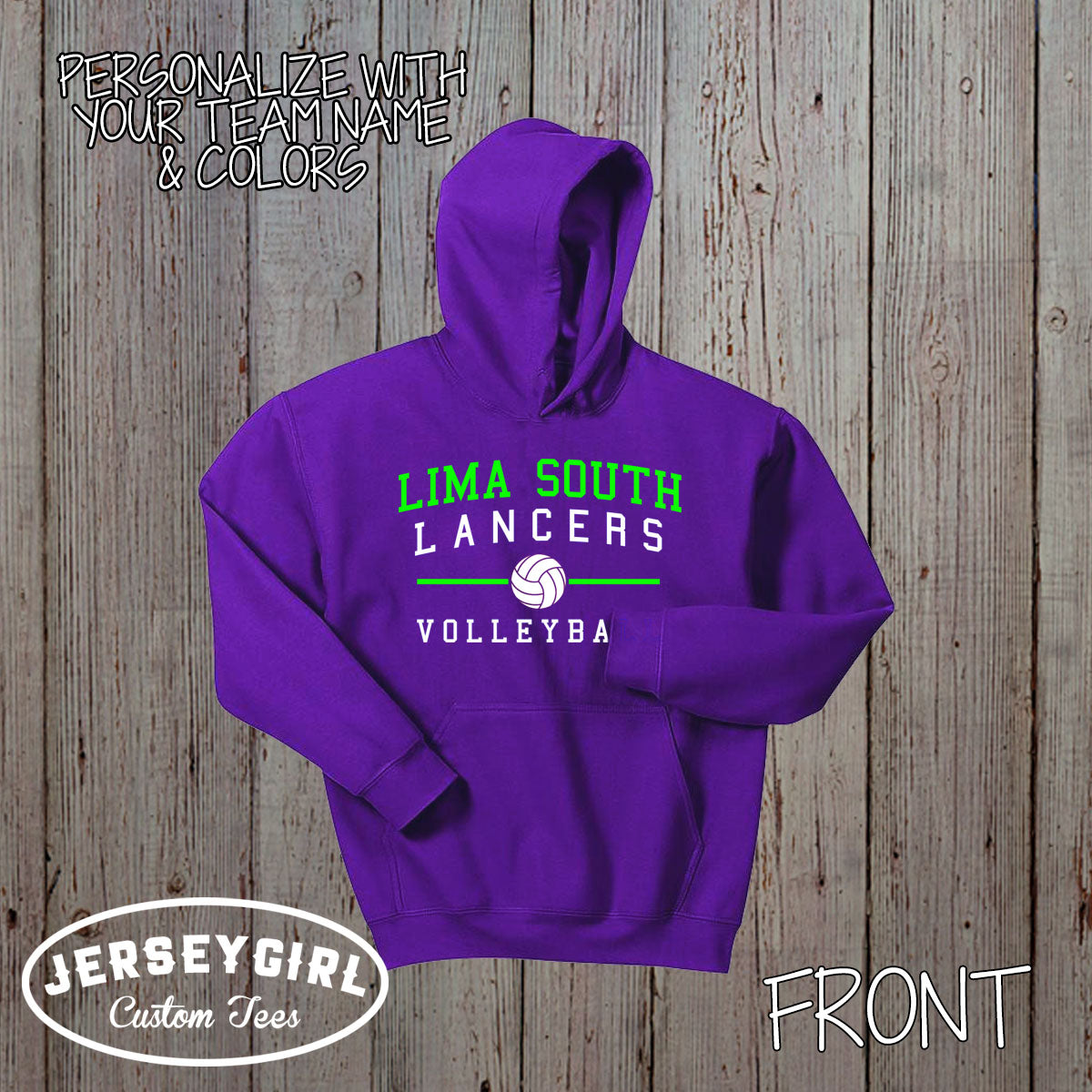 custom volleyball team hoodies