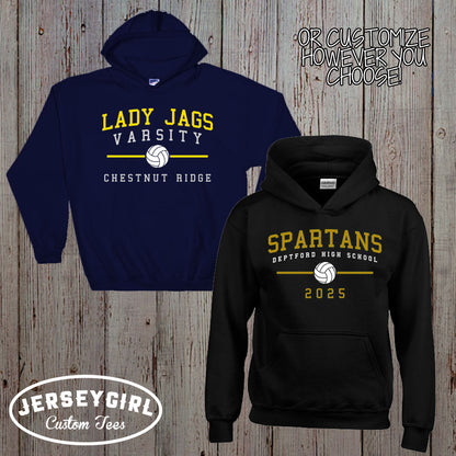 custom volleyball team hoodies