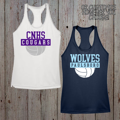 custom volleyball team tank tops