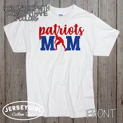 custom wrestling mom shirt with wrestler's name