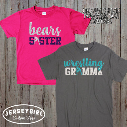 custom wrestling mom shirt with wrestler's name