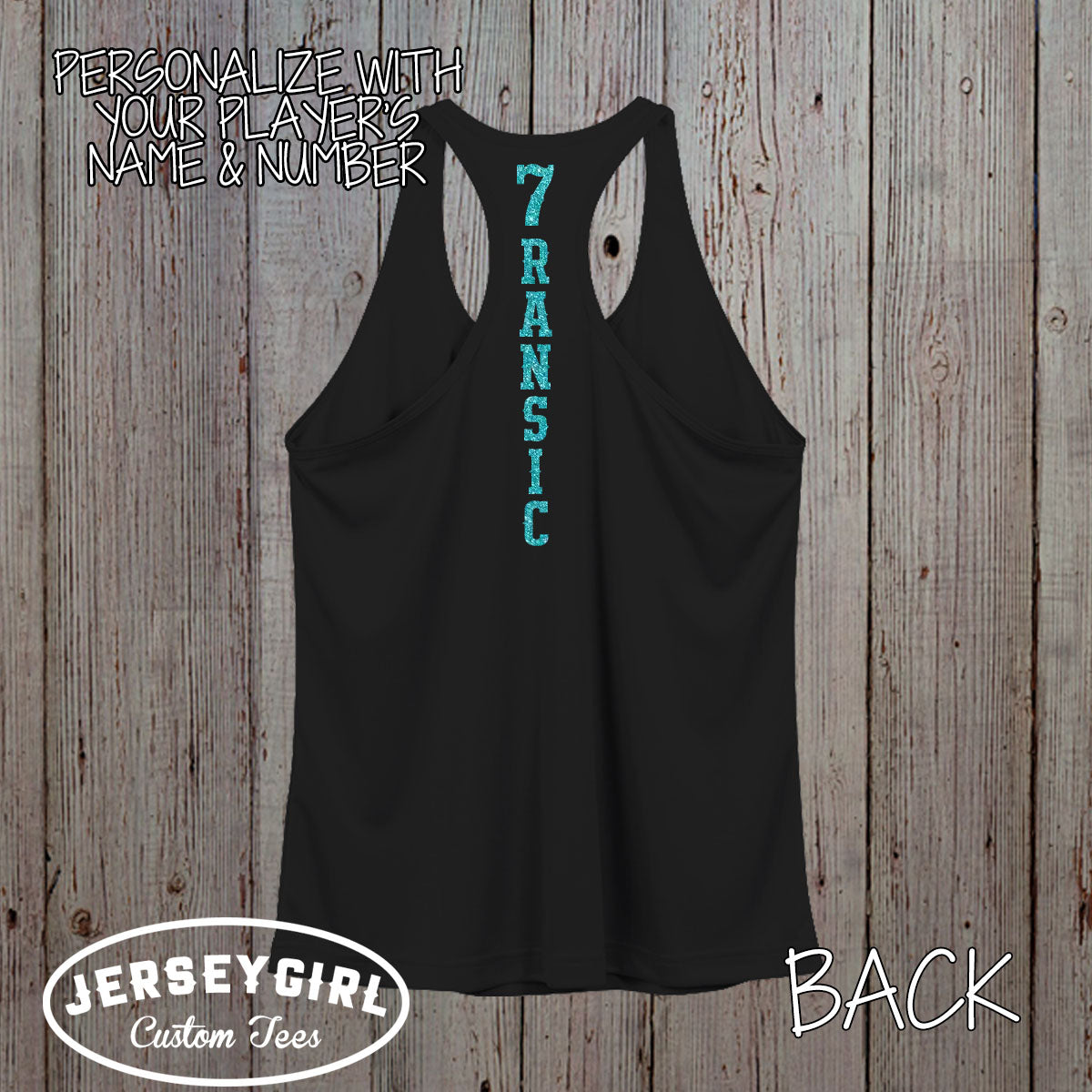 custom glitter softball tank top