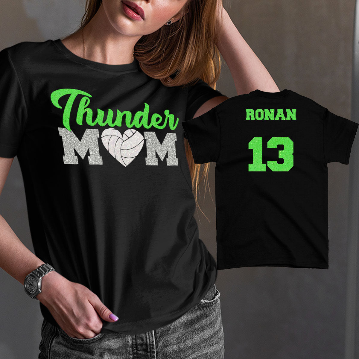 Personalized Cute Volleyball Mom Shirt
