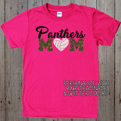 Personalized Cute Volleyball Mom Shirt