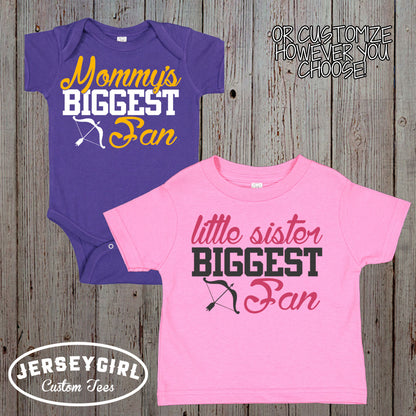 daddy's biggest fan archery shirt