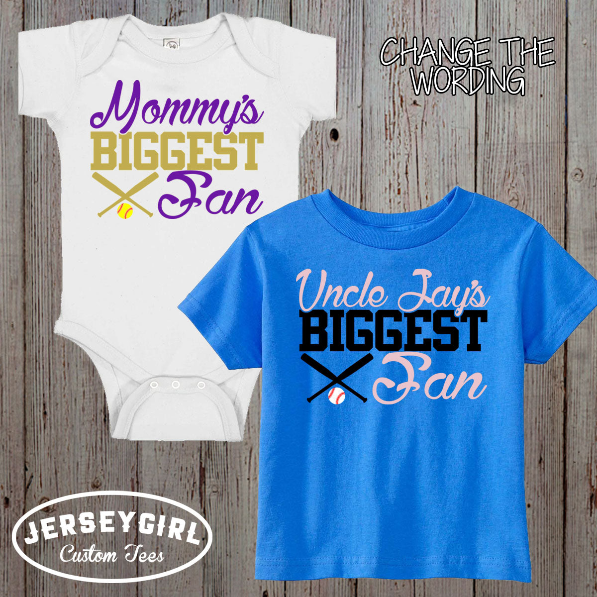 daddy's biggest fan baseball bodysuit