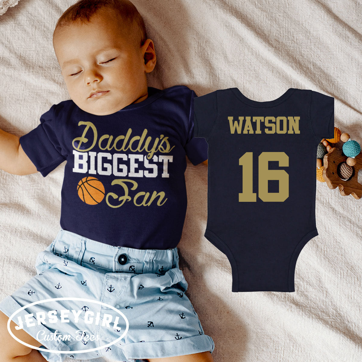 custom daddy's biggest fan basketball shirt
