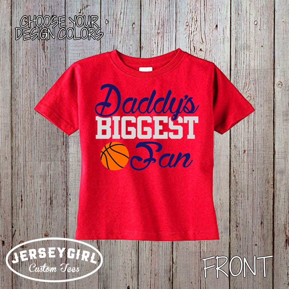 custom daddy's biggest fan basketball shirt