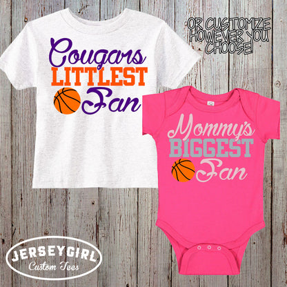 custom daddy's biggest fan basketball shirt