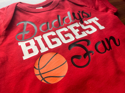 Daddy’s biggest fan basketball bodysuit 