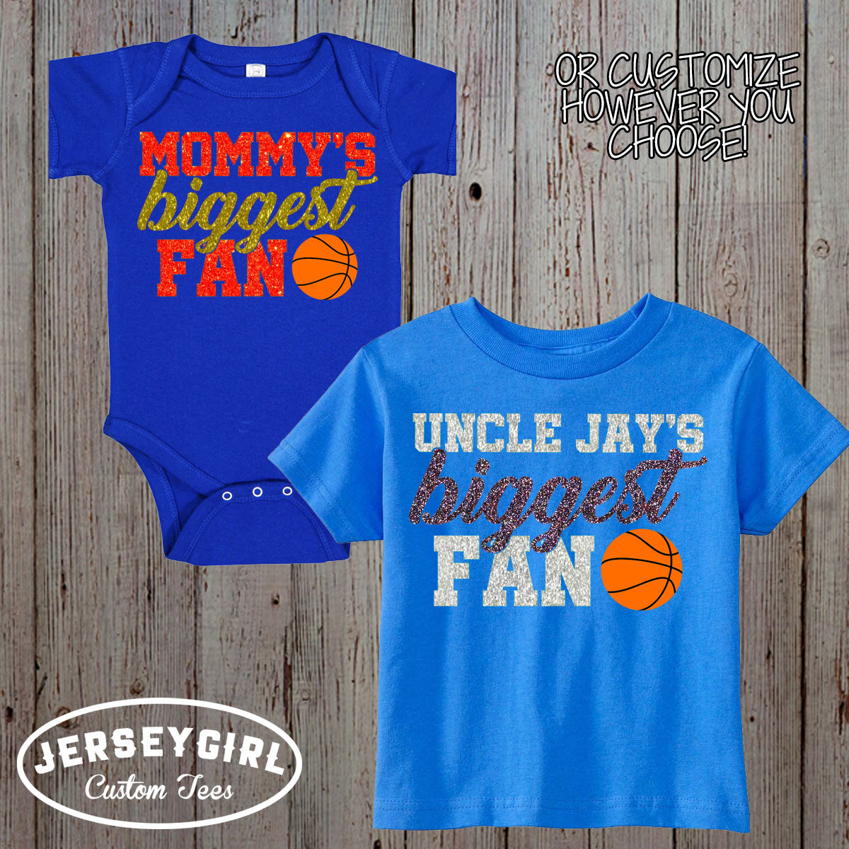 glitter daddy's biggest fan basketball shirt