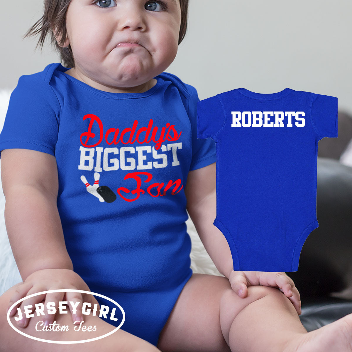 Custom Daddy's Biggest Fan Bowling Bodysuit / Toddler Shirt