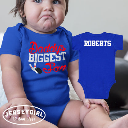 Custom Daddy's Biggest Fan Bowling Bodysuit / Toddler Shirt