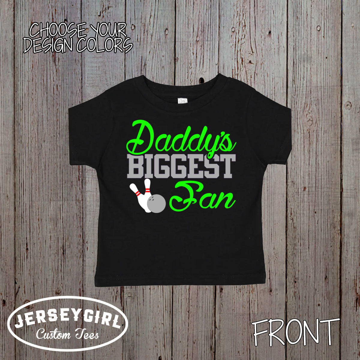 Custom Daddy's Biggest Fan Bowling Bodysuit / Toddler Shirt