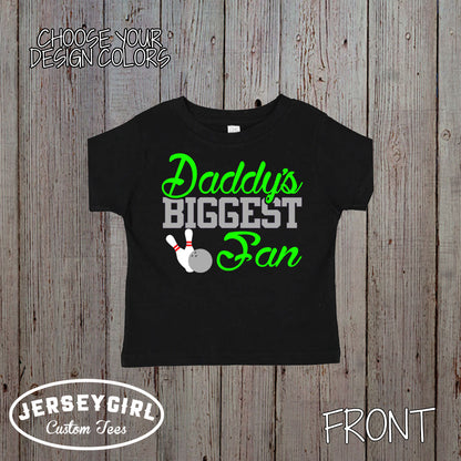 Custom Daddy's Biggest Fan Bowling Bodysuit / Toddler Shirt