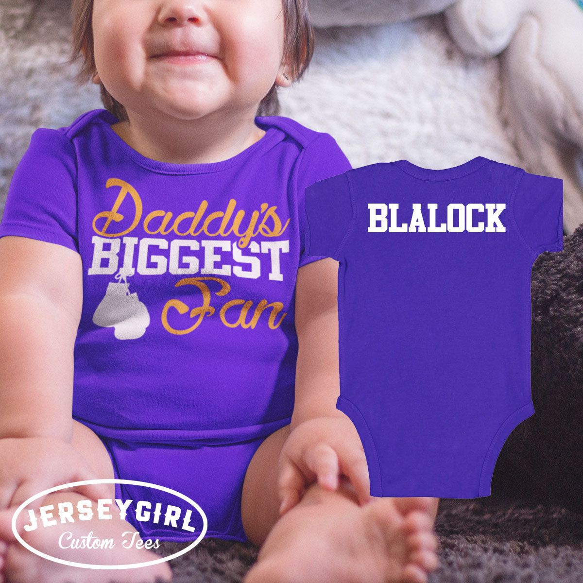 daddy's biggest fan boxing bodysuit