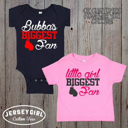 daddy's biggest fan boxing bodysuit