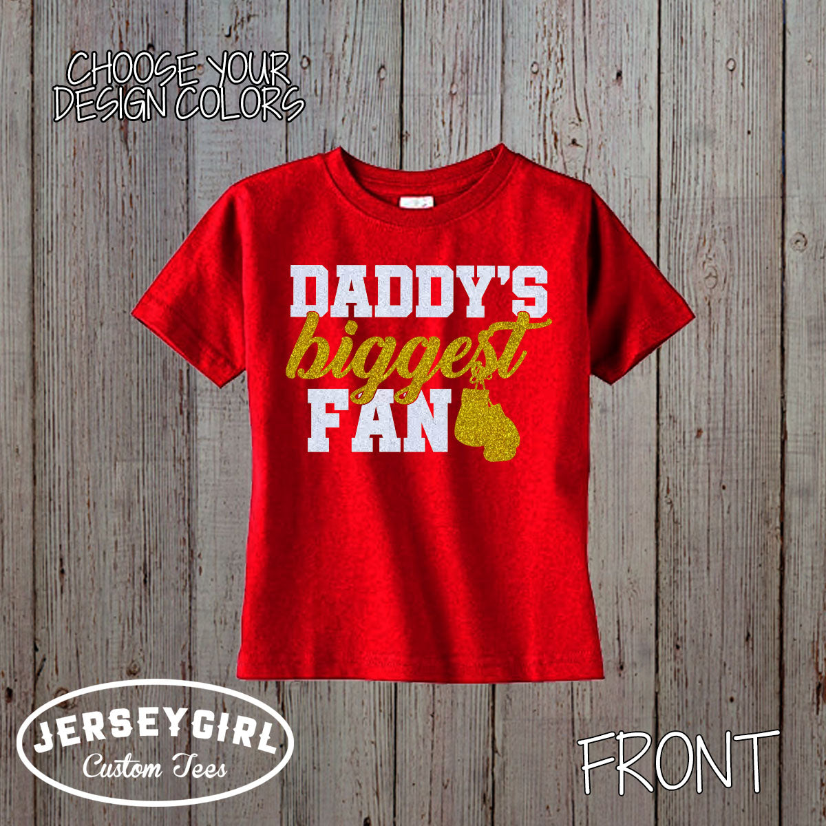 glitter daddy's biggest fan boxing bodysuit