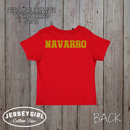 glitter daddy's biggest fan boxing bodysuit