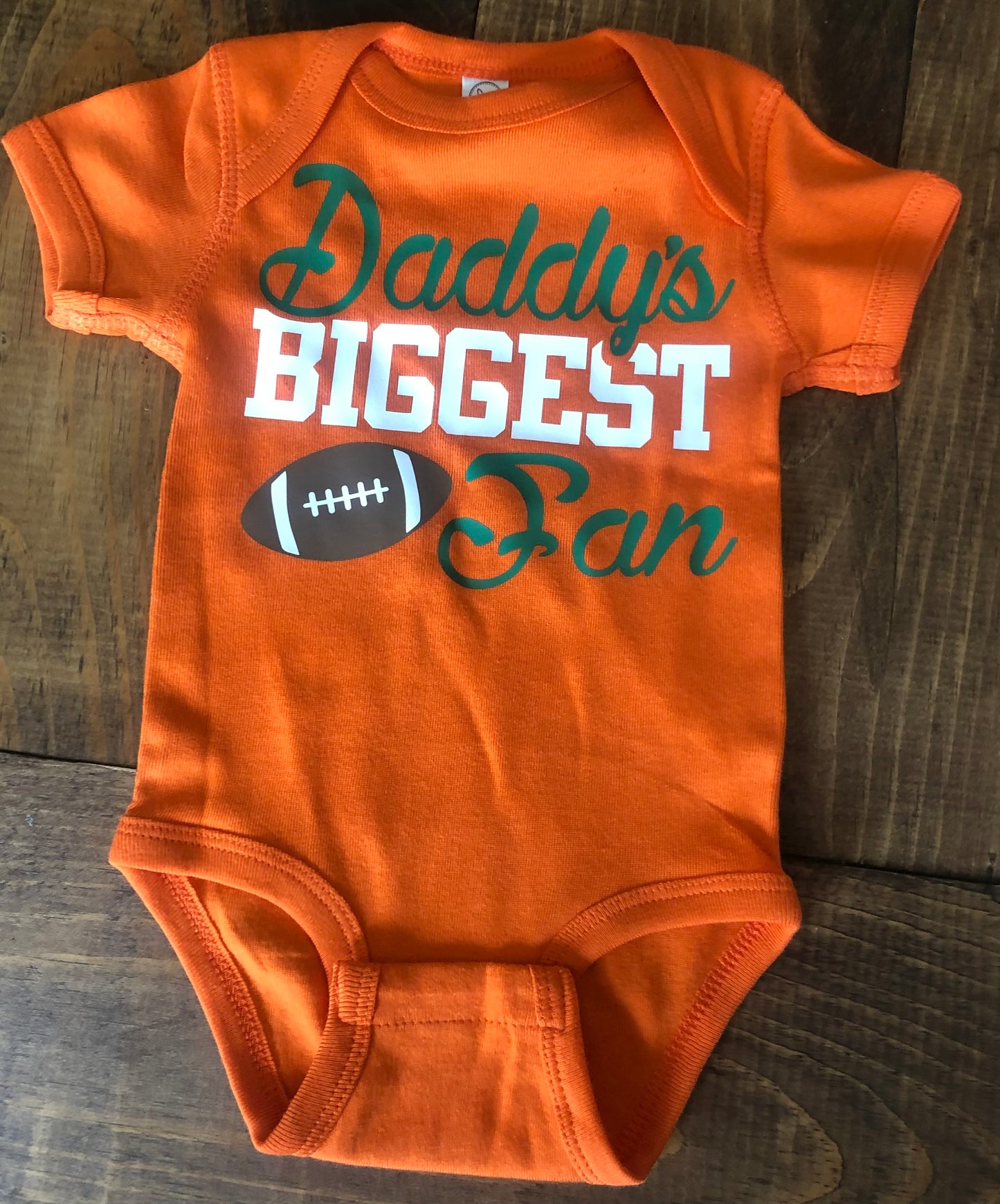 Daddy’s Biggest Fan football baby bodysuit 