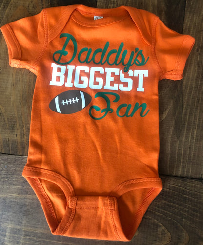 Daddy’s Biggest Fan football baby bodysuit 