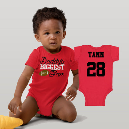 Daddy's Biggest Fan football bodysuit / shirt