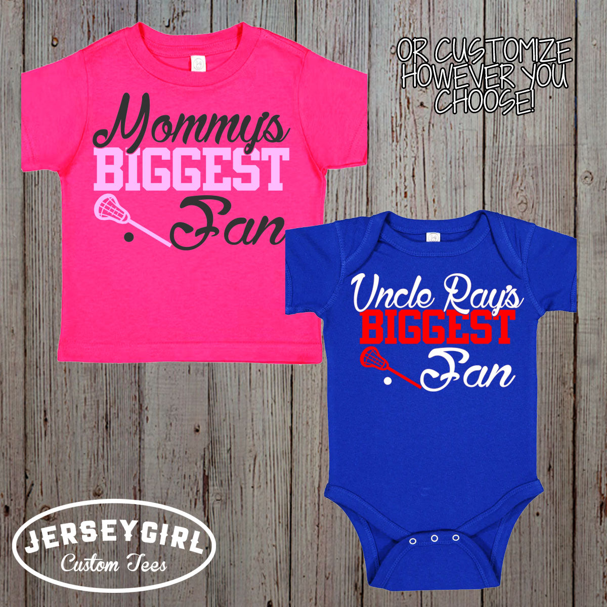 daddy's biggest fan lacrosse bodysuit / toddler shirt