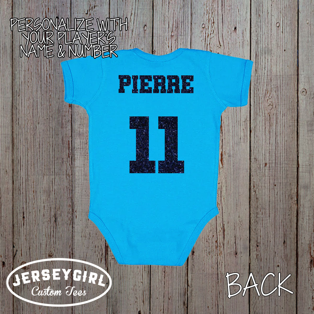 Glitter Daddy's Biggest Fan rugby bodysuit / shirt