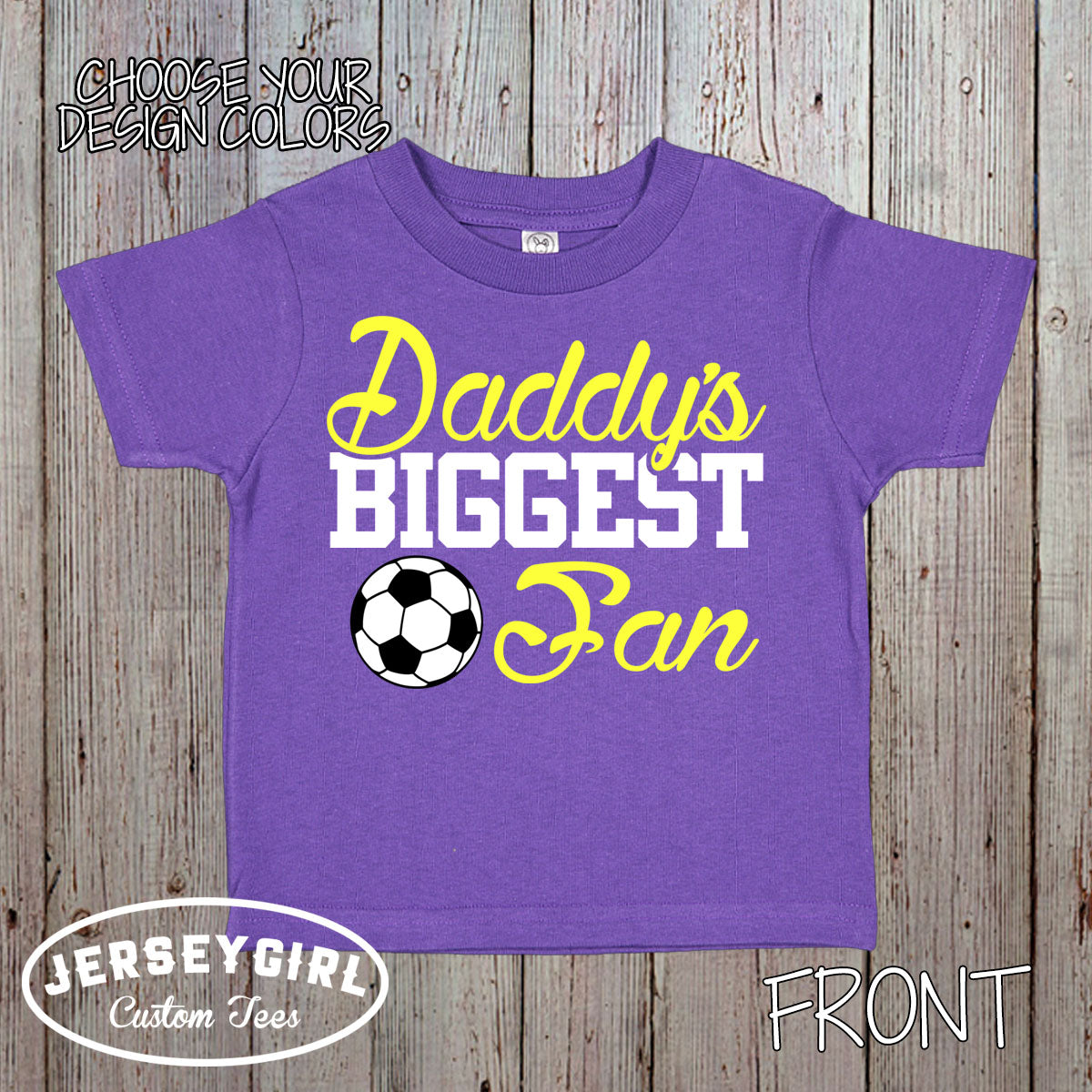 custom Daddy's Biggest Fan soccer bodysuit / toddler shirt