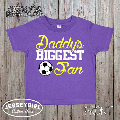 custom Daddy's Biggest Fan soccer bodysuit / toddler shirt