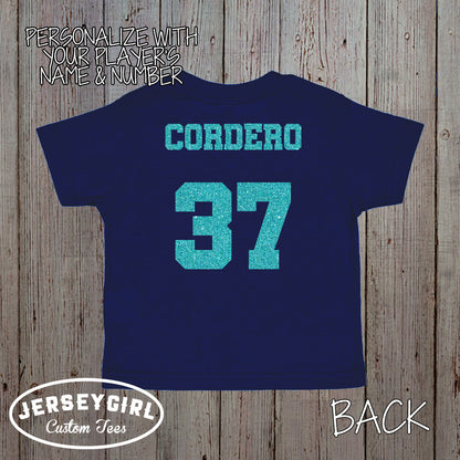 glitter Daddy's Biggest Fan softball bodysuit / shirt