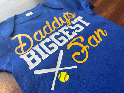 daddy’s biggest fan softball shirt 