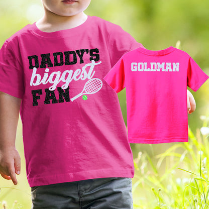 glitter Daddy's Biggest Fan tennis bodysuit
