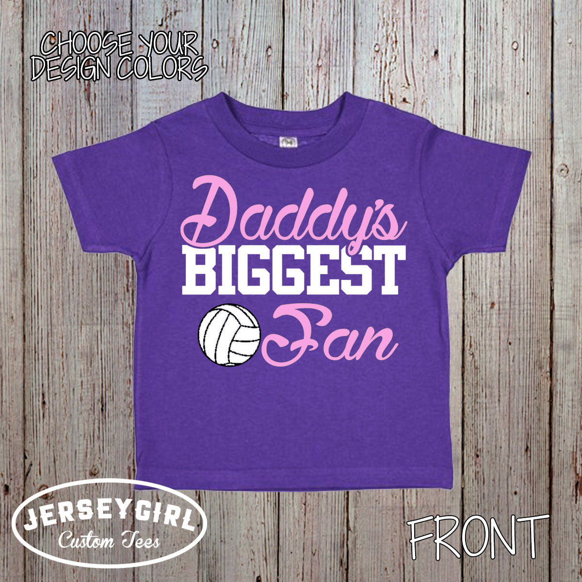 Custom Daddy's Biggest Fan Volleyball Bodysuit / Toddler Shirt