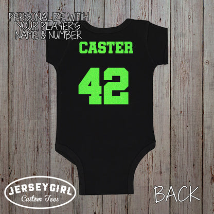 Glitter Daddy's Biggest Fan Volleyball Bodysuit / Shirt