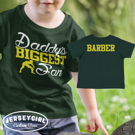 custom Daddy's Biggest Fan wrestling bodysuit / toddler shirt