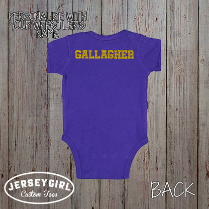 Glitter Daddy's Biggest Fan Wrestling Bodysuit or Toddler Shirt