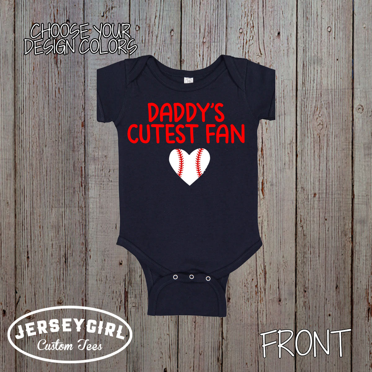 Daddy's Cutest Fan Baseball Bodysuit / Toddler Shirt