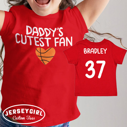 daddy's cutest fan basketball shirt