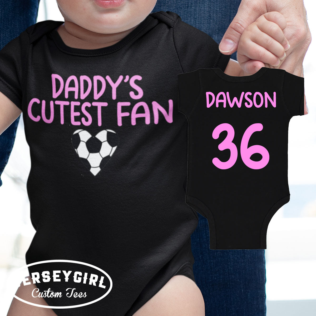 Daddy's Cutest Fan Soccer Bodysuit / Toddler Shirt