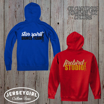 custom dance zip-up hoodie