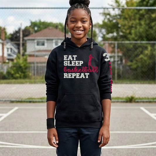 Eat Sleep Basketball Repeat hoodie