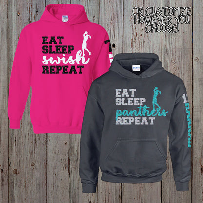 Eat Sleep Basketball Repeat hoodie