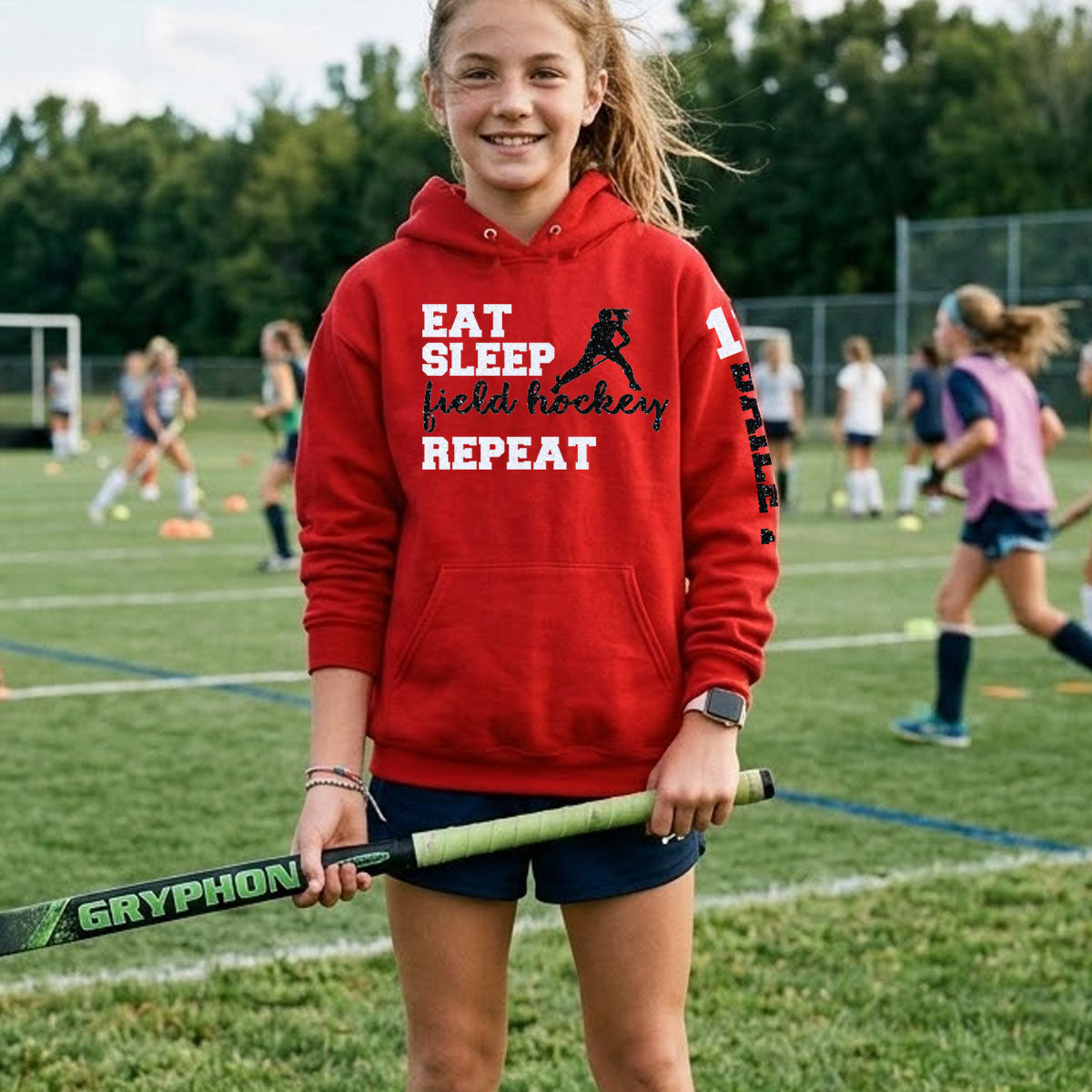 Eat Sleep Field Hockey Repeat hoodie