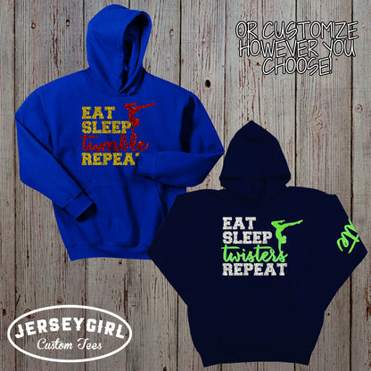 Eat Sleep Gymnastics Repeat hoodie