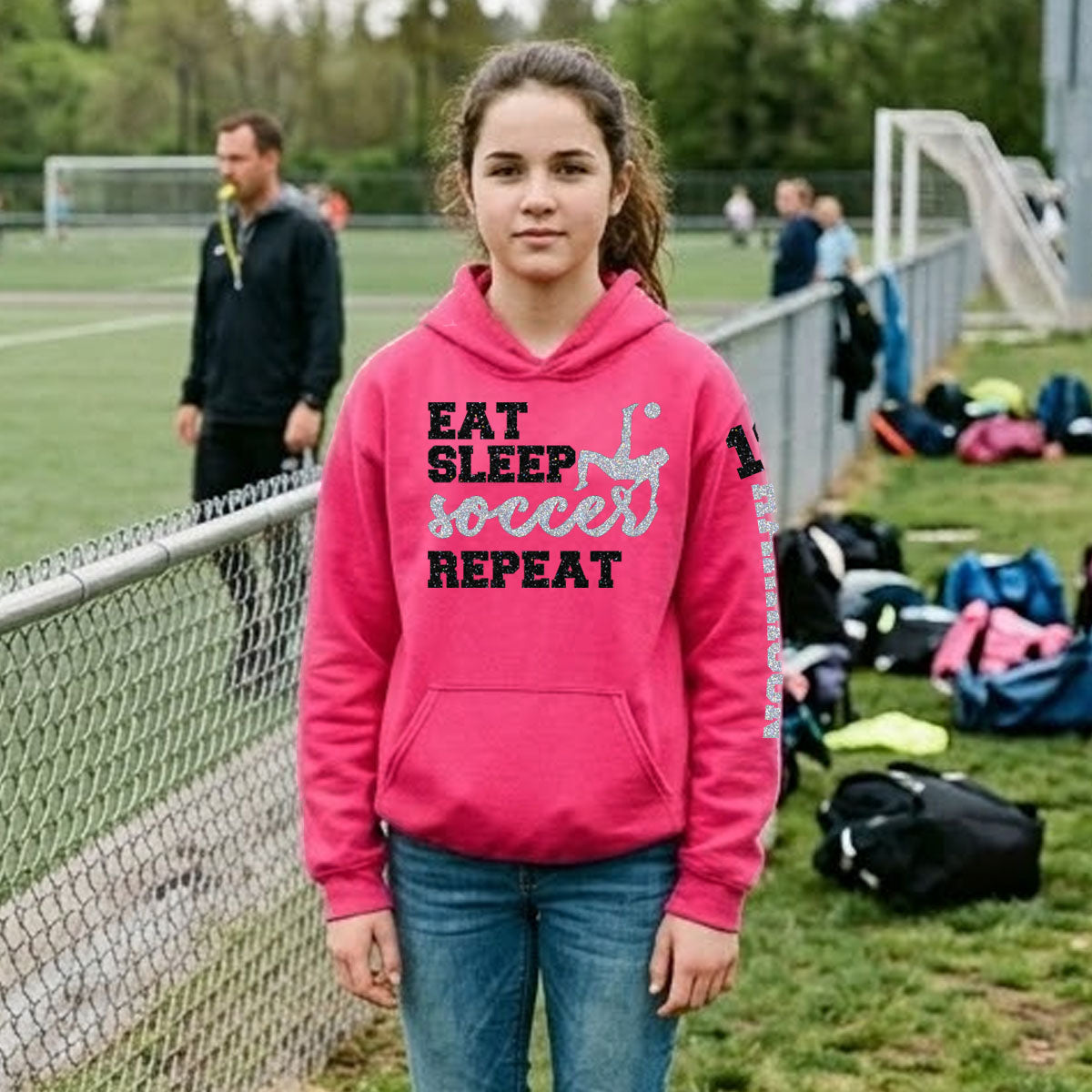 Eat Sleep Soccer Repeat hoodie