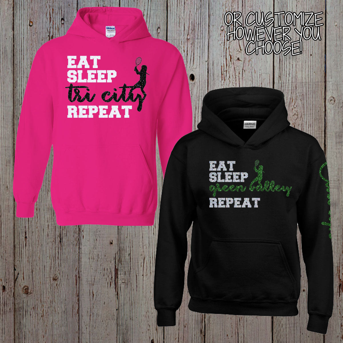 Eat Sleep Tennis Repeat hoodie