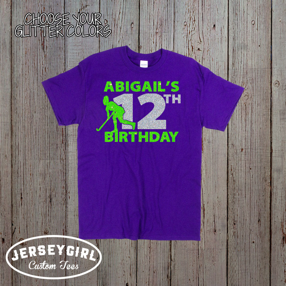 Custom Field Hockey Birthday Shirt